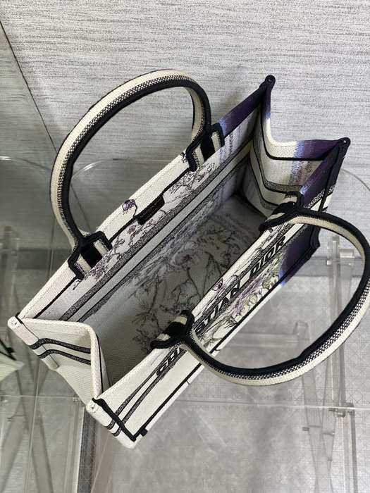 Dior Floral Print Tote Black 01A