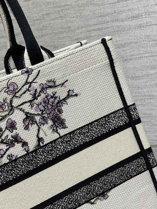 Dior Floral Print Tote Black 01A