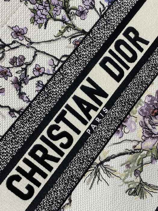 Dior Floral Print Tote Black 01A