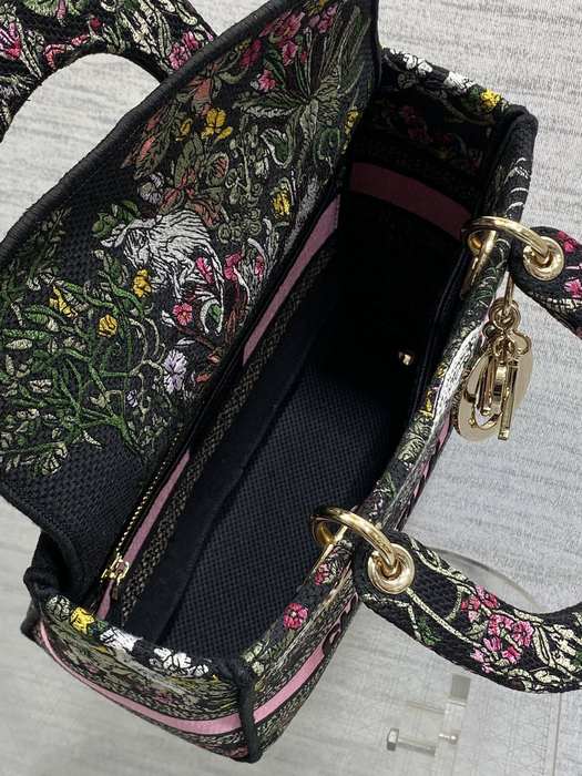 Dior Printed Tote with intricate design elements Black 01A