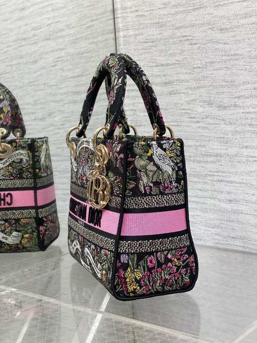 Dior Printed Tote with intricate design elements Black 01A