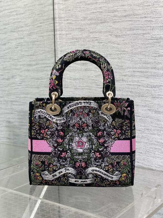Dior Printed Tote with intricate design elements Black 01A