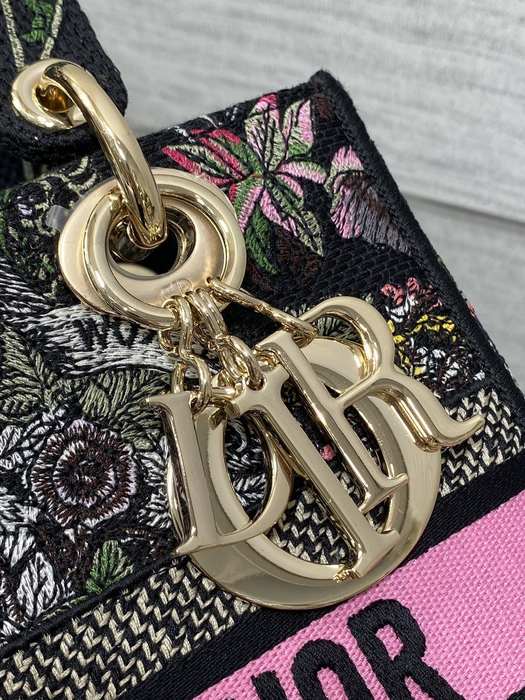 Dior Printed Tote with intricate design elements Black 01A