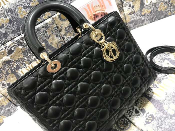 Dior Quilted Tote Black 01A