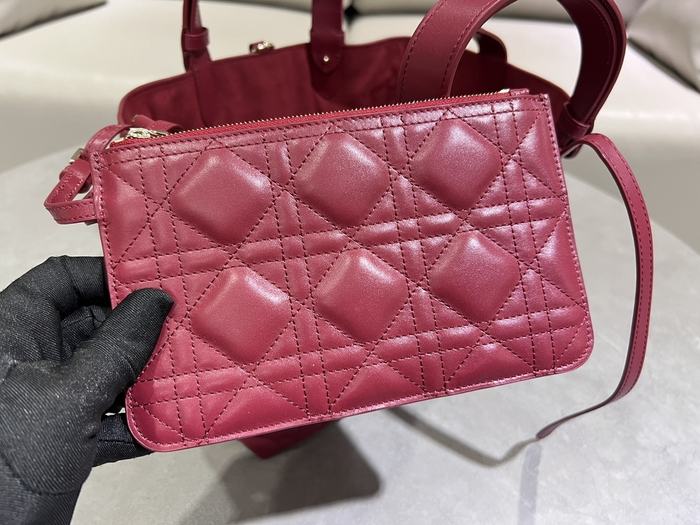 Dior Quilted Tote Burgundy 01A
