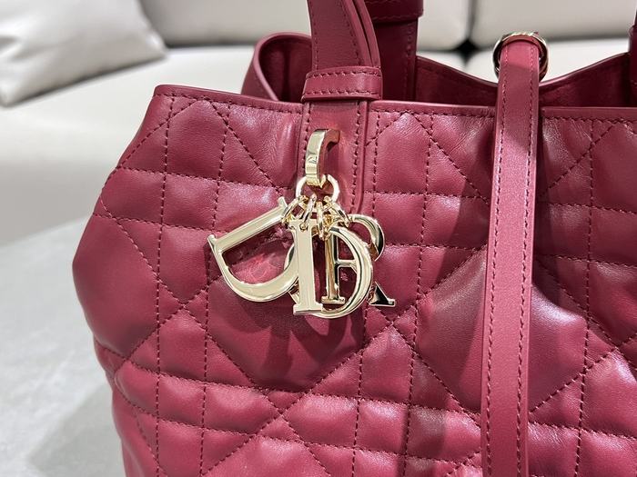 Dior Quilted Tote Burgundy 01A