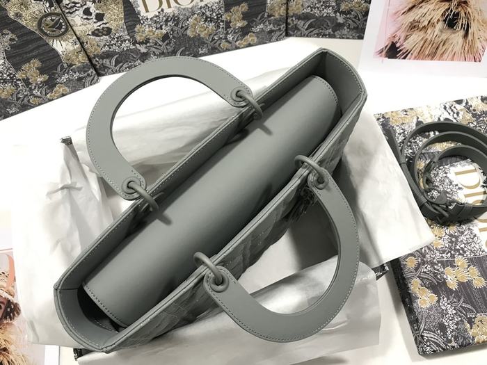 Dior Quilted Tote Grey 01A 3