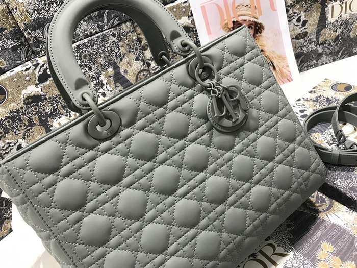 Dior Quilted Tote Grey 01A 3