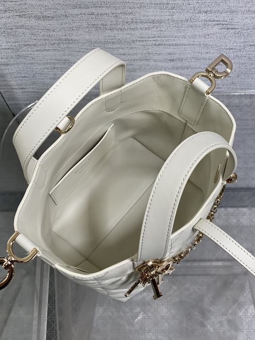 Dior Quilted Tote White 01A