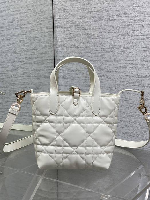 Dior Quilted Tote White 01A