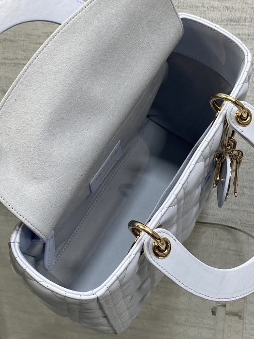 Dior Quilted Tote with Stylish Traits White 01A