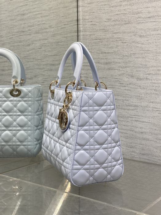 Dior Quilted Tote with Stylish Traits White 01A