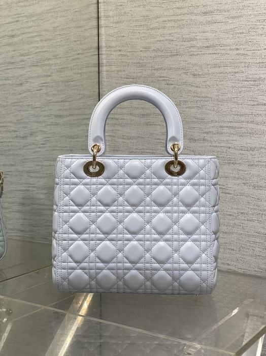 Dior Quilted Tote with Stylish Traits White 01A