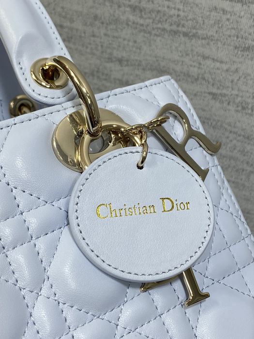 Dior Quilted Tote with Stylish Traits White 01A