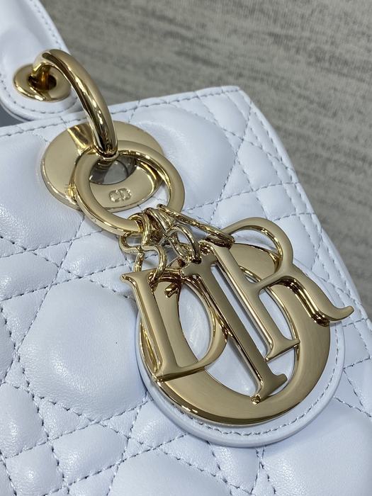 Dior Quilted Tote with Stylish Traits White 01A