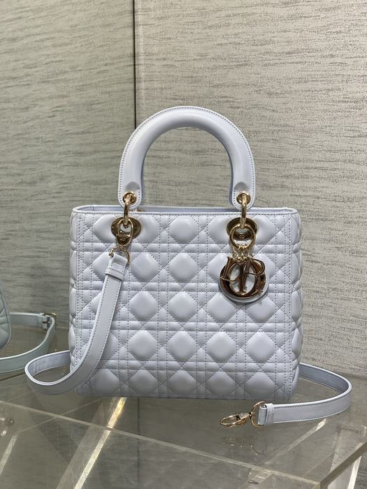 Dior Quilted Tote with Stylish Traits White 01A
