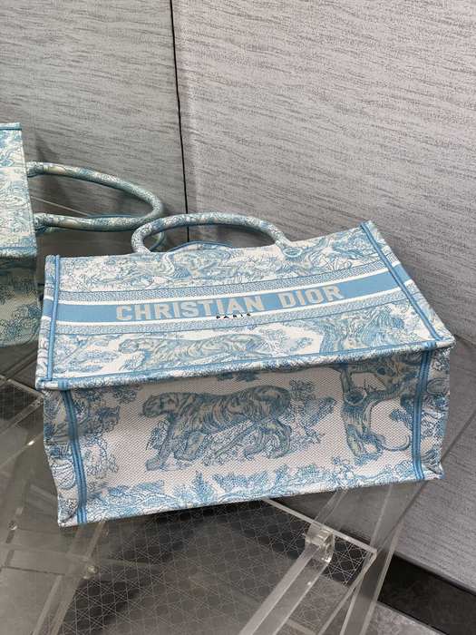 Dior Tote Bag with Artistic Design Blue 01A