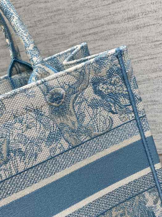 Dior Tote Bag with Artistic Design Blue 01A