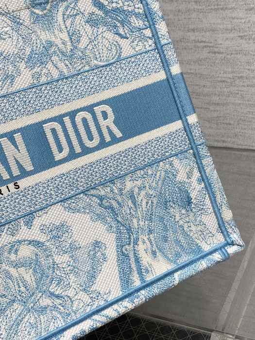 Dior Tote Bag with Artistic Design Blue 01A