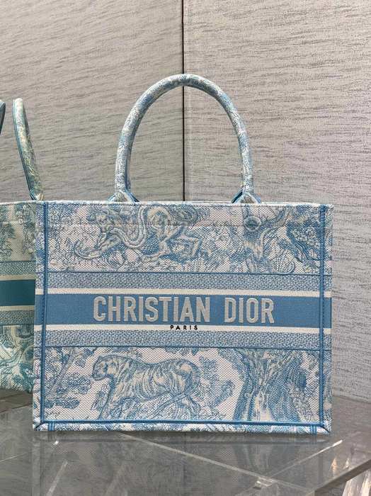 Dior Tote Bag with Artistic Design Blue 01A