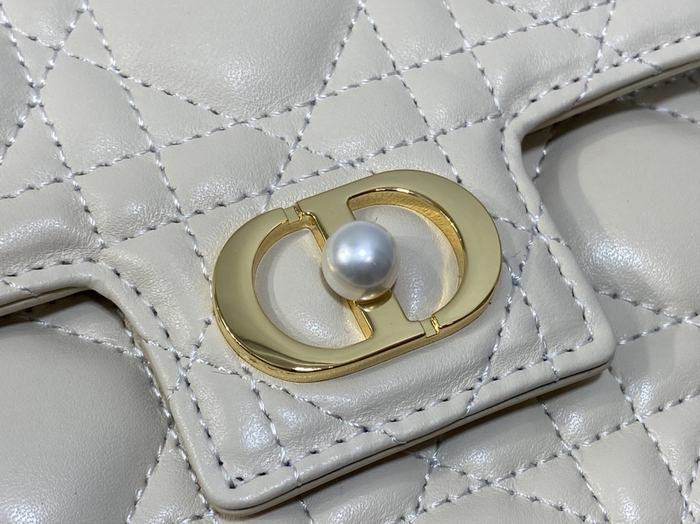 Dior Tote Bag with Quilted Design Beige 01A 2