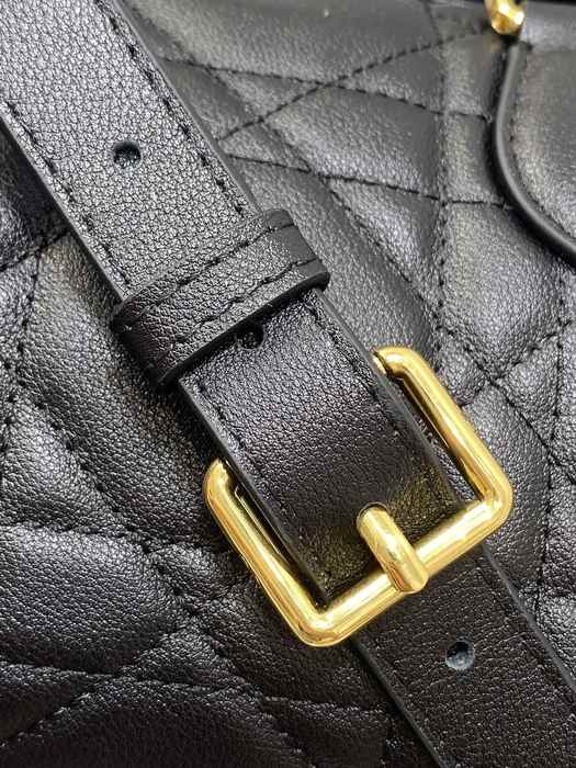 Dior Tote Bag with Quilted Design Black 01A 4