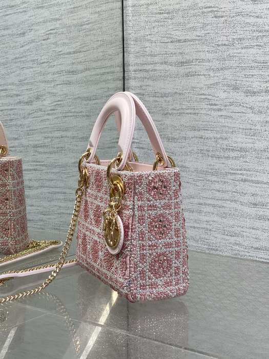 Dior Tote Bag with stylish traits Pink 01A 2