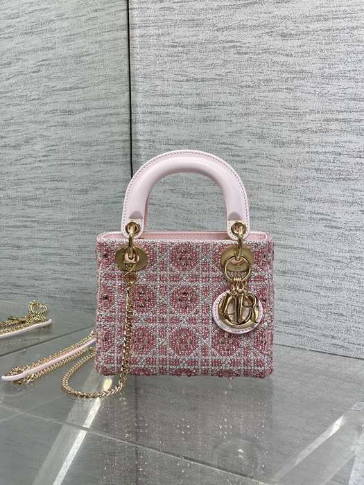 Dior Tote Bag with stylish traits Pink 01A 2