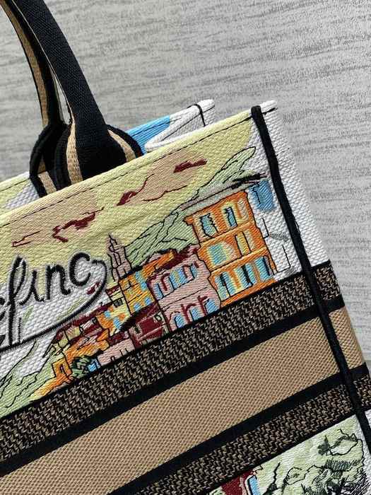 Dior Tote bag with artistic design Beige 01A