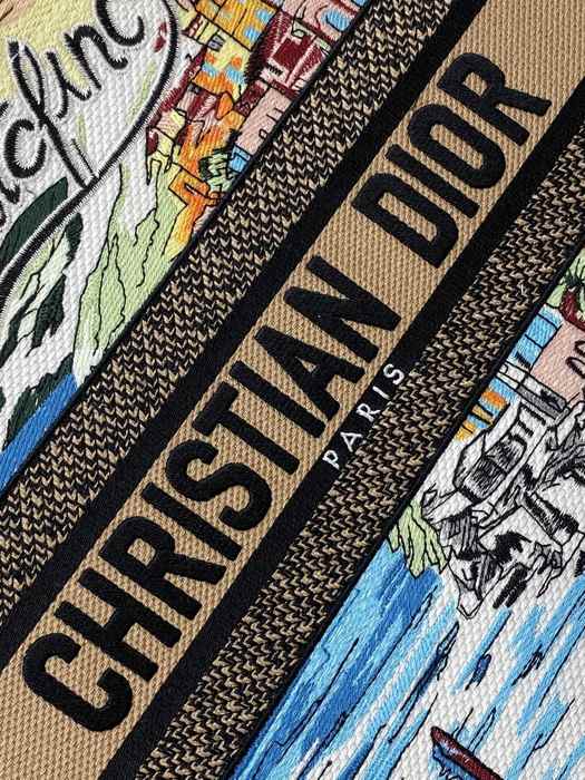 Dior Tote bag with artistic design Beige 01A