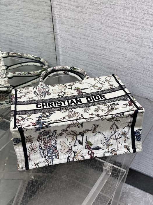 Dior Tote bag with artistic print features White 01A