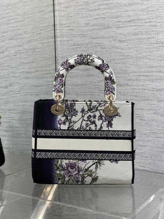 Dior Tote bag with floral design traits White 01A