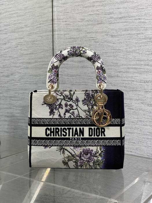 Dior Tote bag with floral design traits White 01A