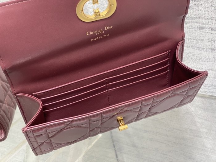 Dior Tote bag with quilted design Burgundy 01A