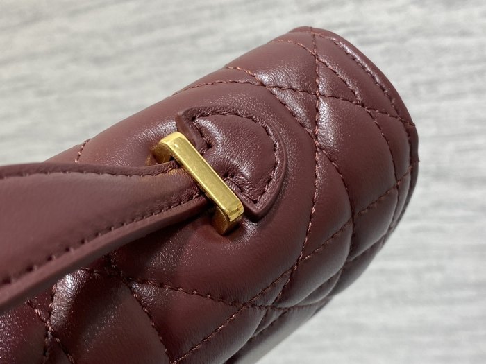 Dior Tote bag with quilted design Burgundy 01A