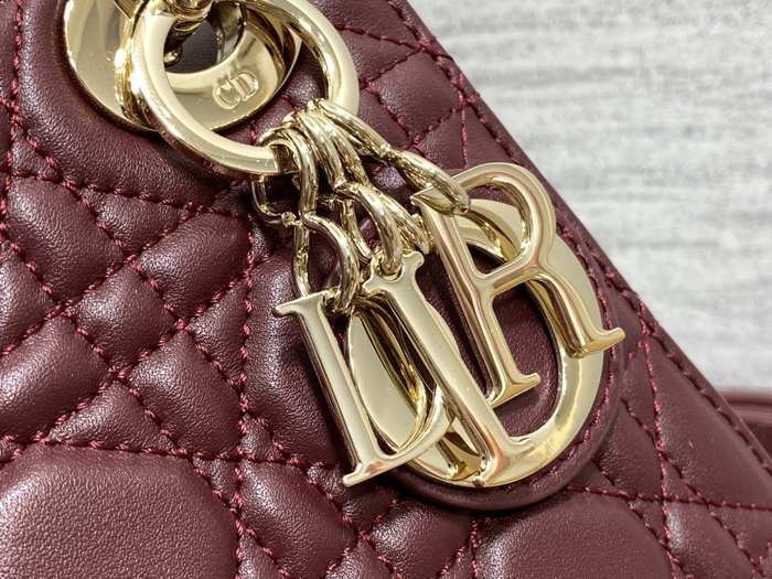 Dior Tote bag with stylish accents Burgundy 01A