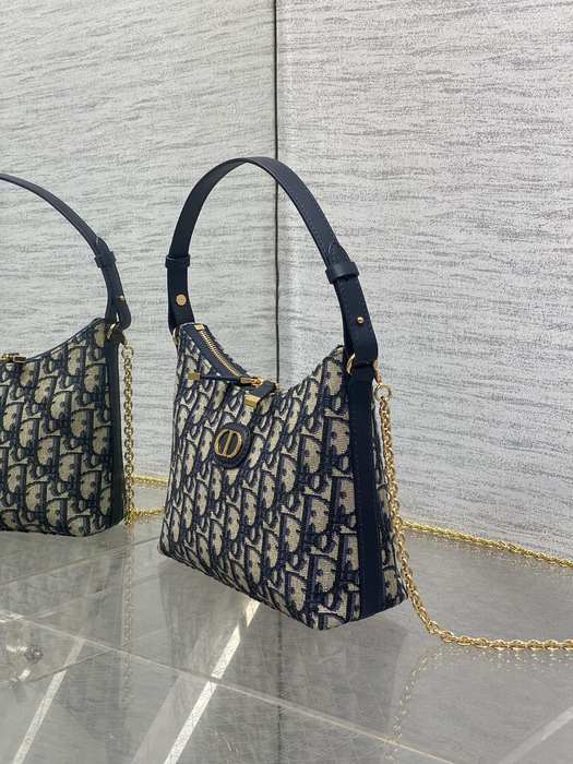 Dior Tote bag with stylish features Navy 01A 2