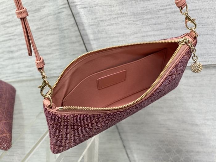 Dior Tote bag with stylish traits Burgundy 01A