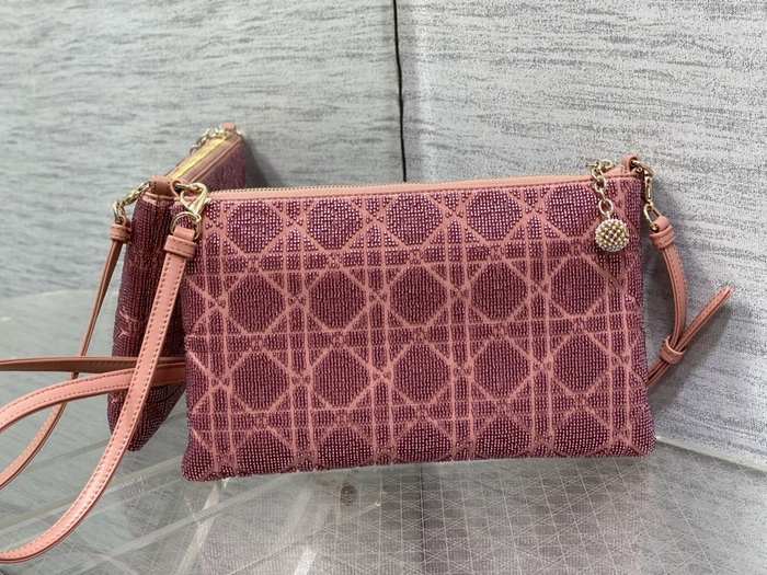 Dior Tote bag with stylish traits Burgundy 01A