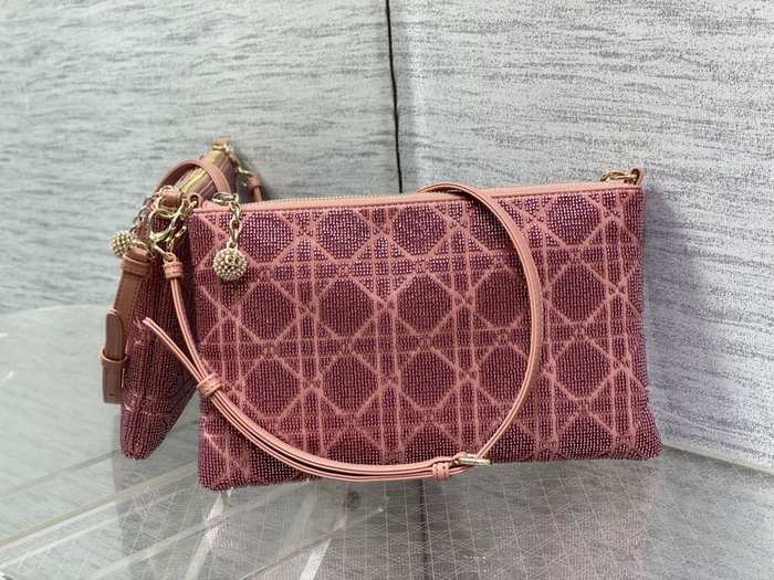 Dior Tote bag with stylish traits Burgundy 01A