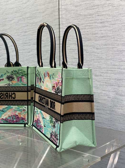 Dior Tote bag with stylish traits Green 01A