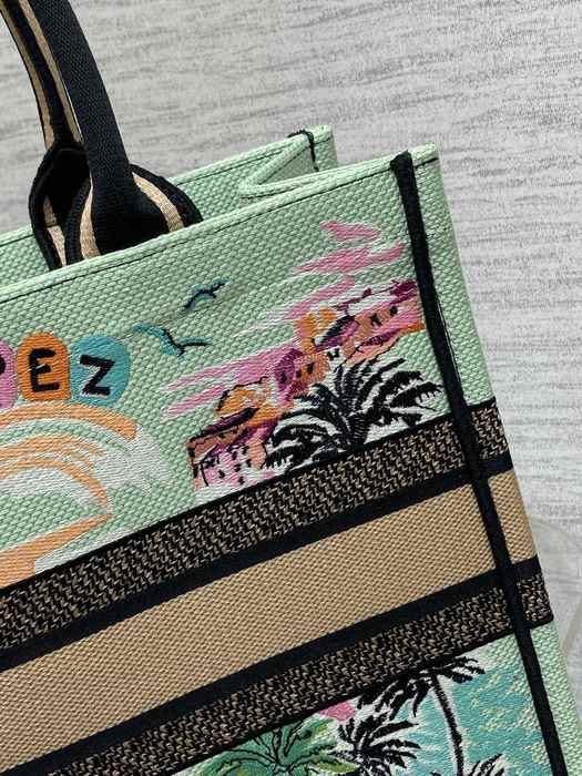 Dior Tote bag with stylish traits Green 01A