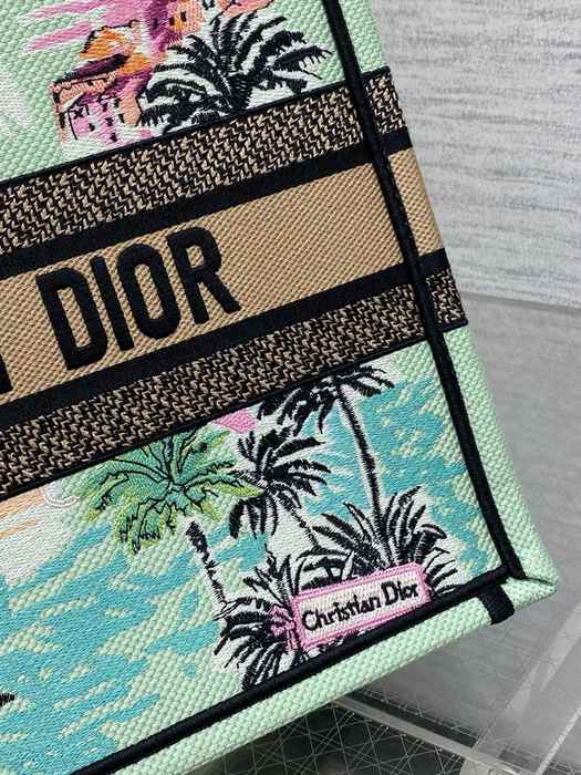Dior Tote bag with stylish traits Green 01A