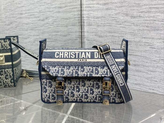 Dior Tote bag with stylish traits Navy 01A 3