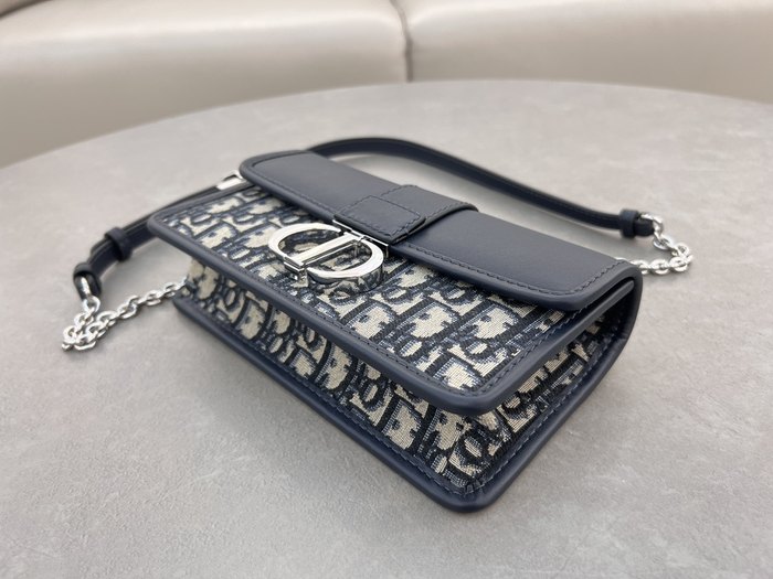 Dior Tote bag with stylish traits Navy 01A 6