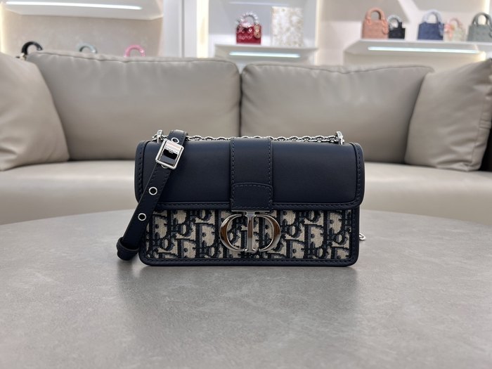 Dior Tote bag with stylish traits Navy 01A 6