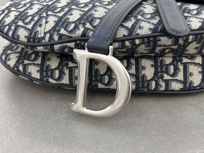 Dior Tote bag with stylish traits Navy 01A 7