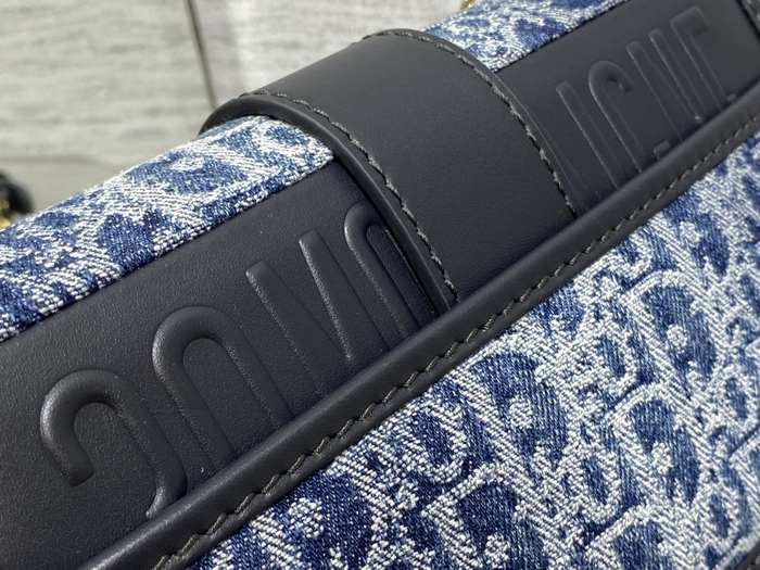 Dior Tote bag with stylish traits Navy 01A 8