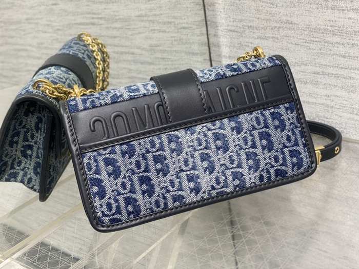 Dior Tote bag with stylish traits Navy 01A 8