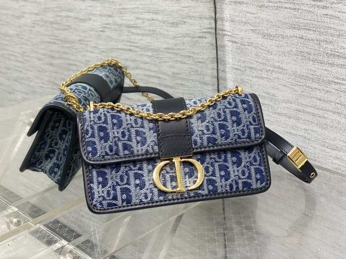 Dior Tote bag with stylish traits Navy 01A 8